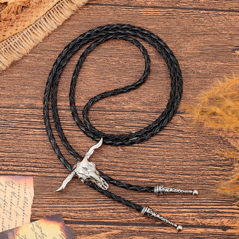 Sansths Bolo Tie for Men Cowboy Tie Native American Retro Western Necklace Cowboy Cowgirl Accessories for Men Women - Image 2